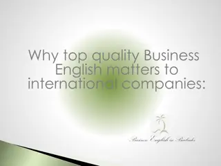 Importance of Top Quality Business English for International Companies