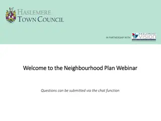 Neighbourhood Plan Webinar - Vision, Aims, Principles, and Policies