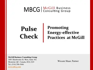 Promoting Energy-Effective Practices at McGill Pulse Check
