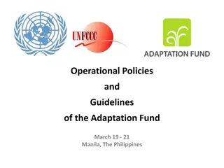 Operational Policies and Guidelines of the Adaptation Fund