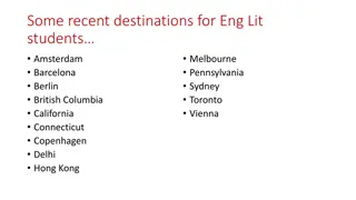 International Exchange Opportunities for Eng Lit Students