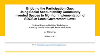 Local Government Participation and Social Accountability in South Africa