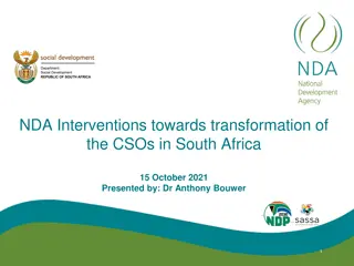 NDA Interventions for Transformation of CSOs in South Africa