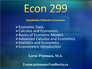 Econ 299: Quantitative Methods in Economics