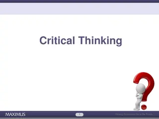 Enhancing Critical Thinking Skills