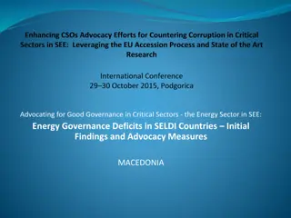 Energy Governance Deficits in Macedonia - Initial Findings