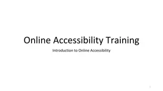 Introduction to Online Accessibility Training