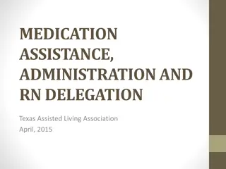Medication Assistance, RN Delegation, and Training in Assisted Living