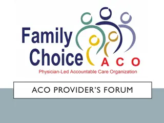 ACO Providers Forum Agenda