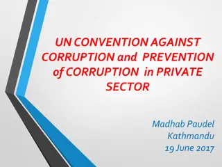 UN Convention against Corruption and Prevention of Corruption