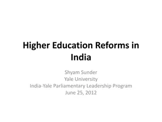 Challenges in Indian Higher Education Reforms