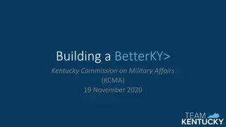 Kentucky Commission on Military Affairs: Serving the Military Community