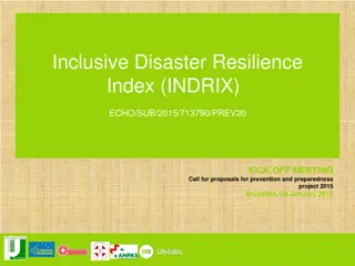 Inclusive Disaster Resilience Index (INDRIX) Project Call for Proposals