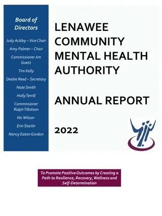 Lenawee Community Mental Health Authority Initiatives