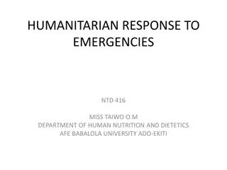 Humanitarian Response to Emergencies: Overview of Principles and Mechanisms