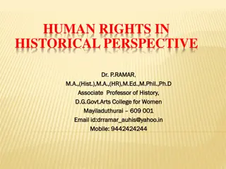 Human Rights in Historical Perspective and Natural Law