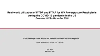 Real-world Utilization of F/TDF and F/TAF for HIV Pre-exposure Prophylaxis during COVID-19 Pandemic