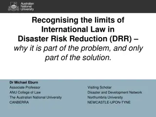 Limits of International Law in Disaster Risk Reduction