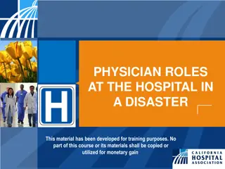 Physician Roles in Hospital Disaster Response