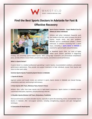 Find the Best Sports Doctors in Adelaide for Fast & Effective Recovery