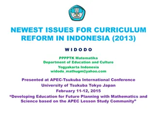 Issues in 2013 Curriculum Reform in Indonesia