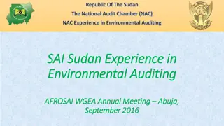 Republic of the Sudan: National Audit Chamber Experience in Environmental Auditing