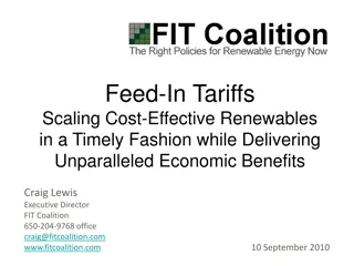 Scaling Cost-Effective Renewables - FIT Coalition Overview