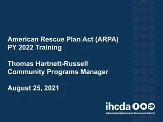 American Rescue Plan Act (ARPA) Administration Details