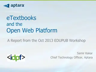 Report on eTextbooks and the Open Web Platform