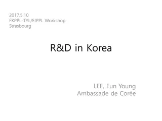 Workshop on R&D Activities in Korea and France