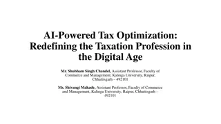 AI-Powered Tax Optimization: Redefining Taxation in Digital Age
