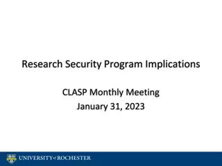 Research Security Program Implications and Requirements Overview