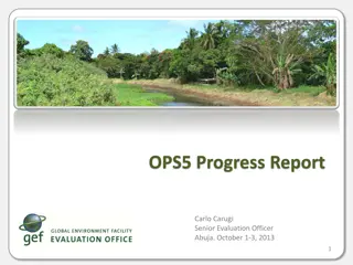 OPS5 Progress Report - Setting the Stage and Portfolio Analysis