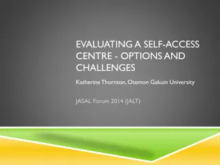 Evaluating a Self-Access Centre: Options and Challenges