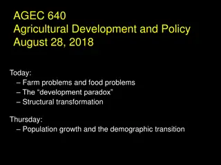 Agricultural Development: Farm and Food Problems