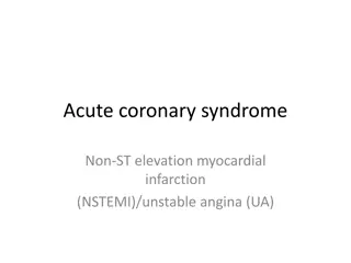 NSTEMI and UA: Clinical Presentation and Diagnosis