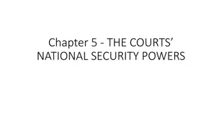 National Security Powers: Standing and Review in Court