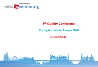 Quality Conference in Lisbon, Europe 2020 with Teresa Almeida