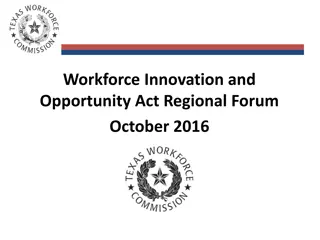 Workforce Innovation and Opportunity Act Overview