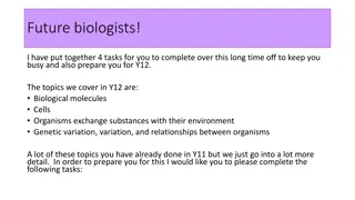 Biology Task for Y12 Preparation
