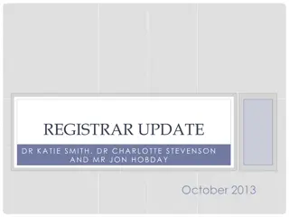 Registrar Update & Online Survey Insights