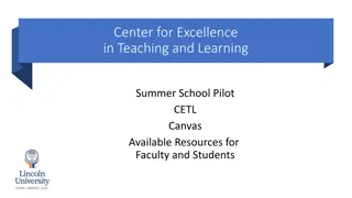 CETL Summer School Pilot Resources