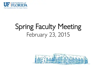 Spring Faculty Meeting Overview & Updates - College Challenges & Rankings
