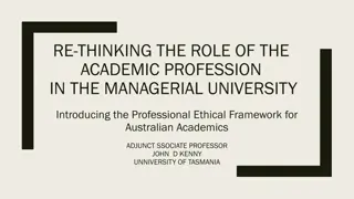 Rethinking the Academic Profession in Managerial University