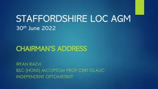 Staffordshire Local Optical Committee AGM 30th June 2022