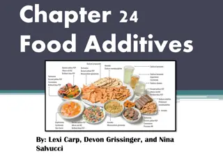 Food Additives and Their Regulation