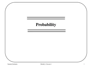 Probability Definitions and Basic Properties