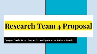 Research Team 4 Proposal