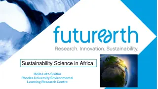 Sustainability Science in Africa: Addressing Challenges, Advancing Knowledge