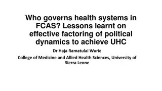 Governance of Health Systems in Fragile and Conflict-Affected States